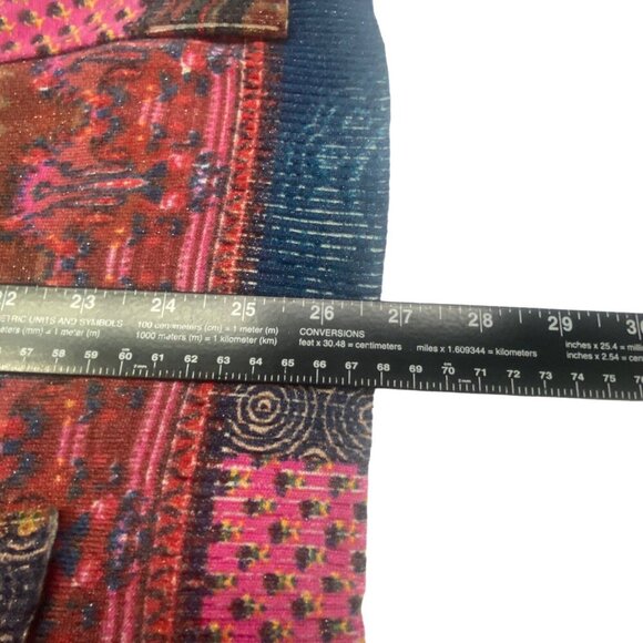 DESIGUAL Women Patchwork Open Front Sweater Sz S Multicolor Long Sleeve 32-13 - Picture 12 of 16